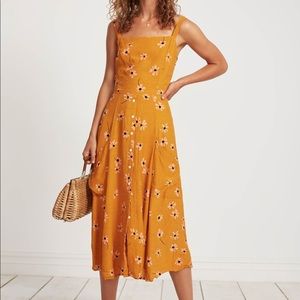 FAITHFULL THE BRAND botany print kaya midi dress S